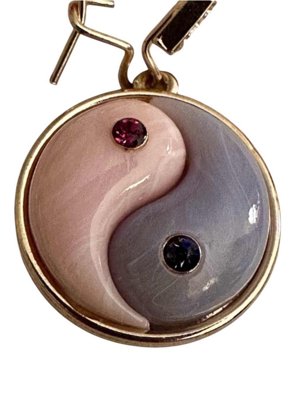Betsey Johnson Enchanted Yin Yang Drop Earrings Pink Purple NWT - Picture 7 of 14